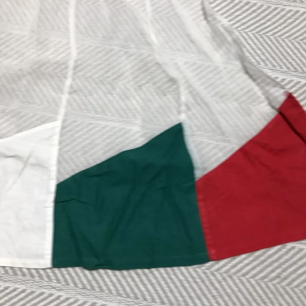 Multicolored Half Apron Star Pocket Paneled Sheer 1950s Hostess Vintage
